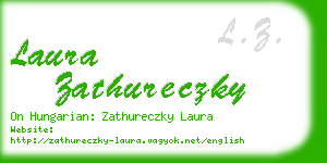 laura zathureczky business card